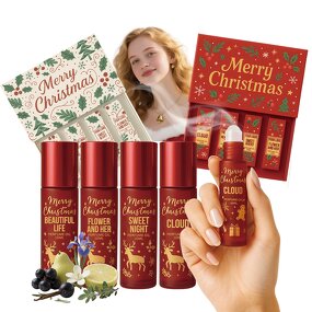 Pheromone Roller Perfume Kit - Manufacturer - Custom 4in1 Fruity Vanilla Musk Festival Gift Roll-on