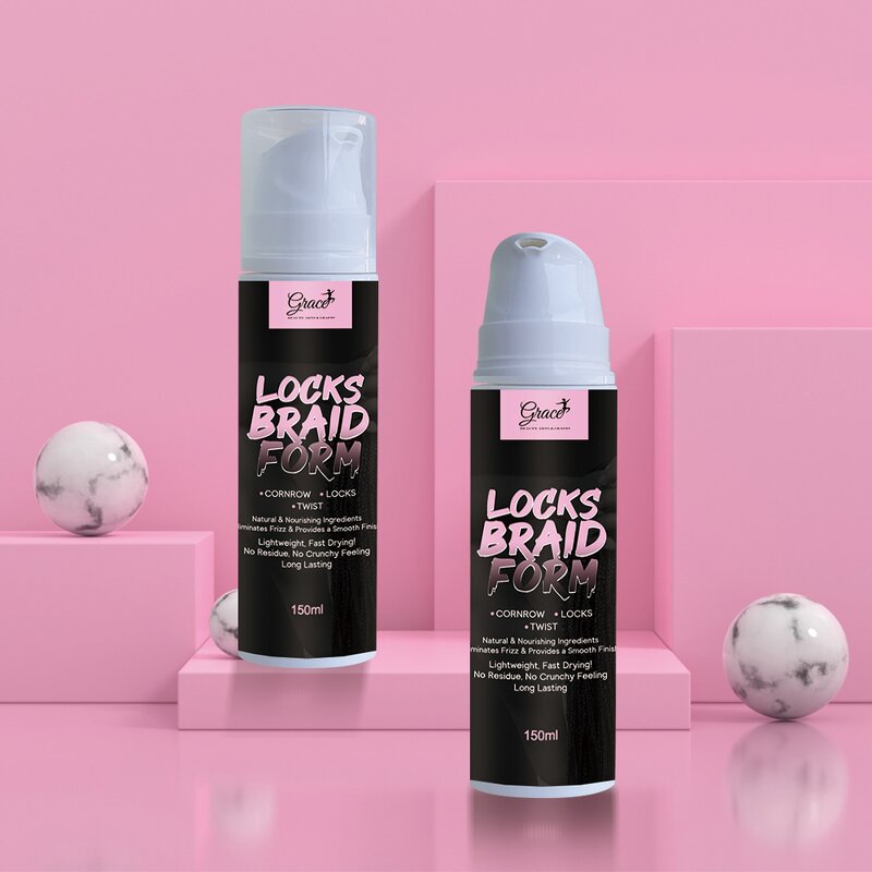 Locks Braid Foam Mousse - Manufacturer - No Frizz Fraying Long Lasting Style Shine Cream Type