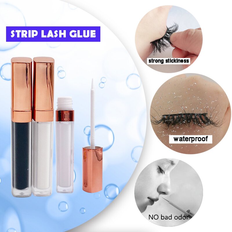 Rose Gold Eyelash Glue - Manufacturer - Custom 5.5ml Latex Free Vegan Waterproof Ultra Strong Hold