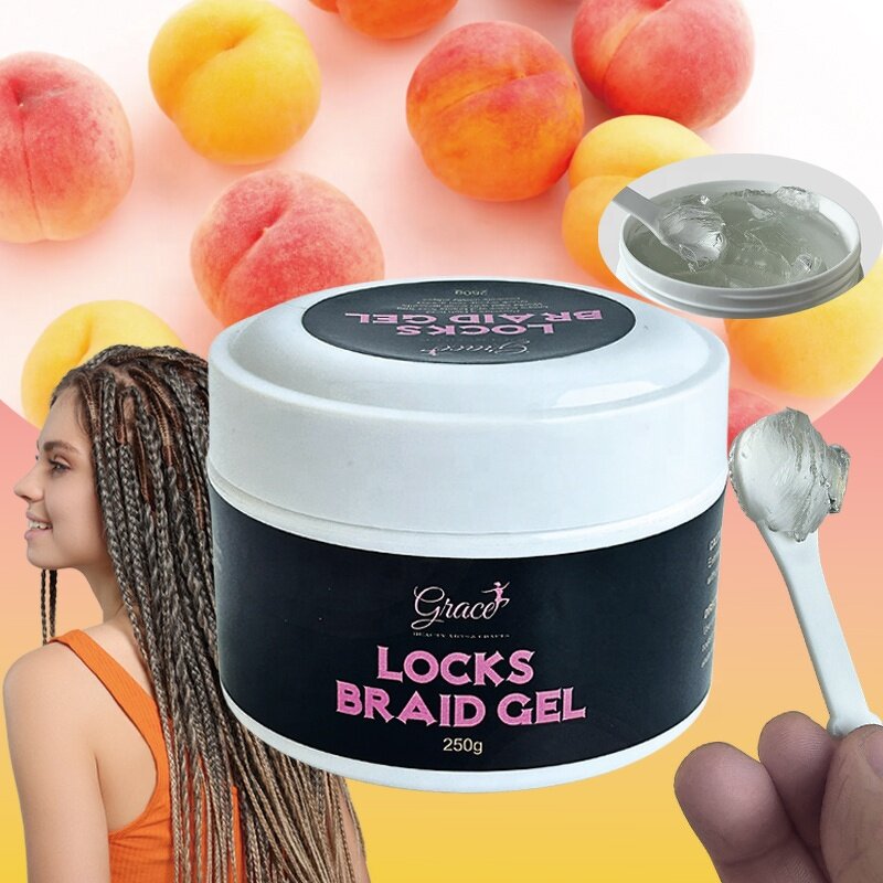 Hair Styling Wax Gel - Manufacturer - Custom Logo 250g Peach Scent Strong Hold Lock Twist Braid