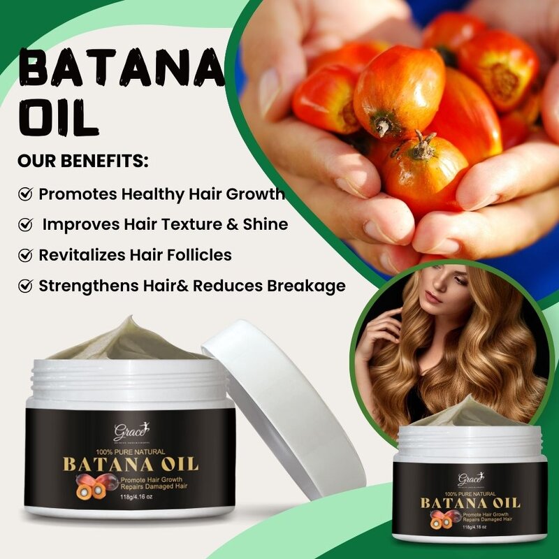 Batana Butter Oil - Manufacturer - Natural Nourishes Damaged Hair Growth Prevents Loss Conditions