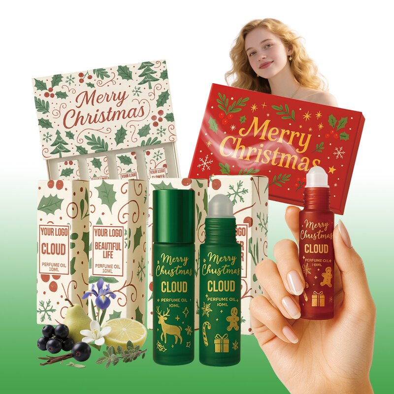 Pheromone Roller Perfume Kit - Manufacturer - Luxury 4in1 Fruity Vanilla Musk Festival Gift Roll-on