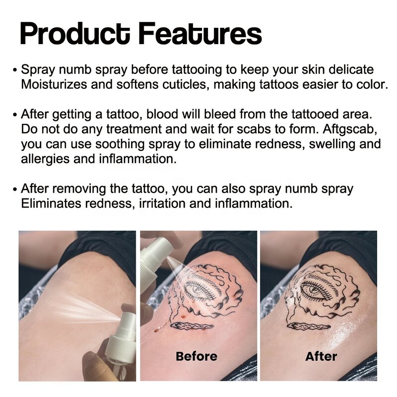 Tattoo Piercing Aftercare Spray - Manufacturer - Private Label Professional Deep Repair Anti Scar Moisture