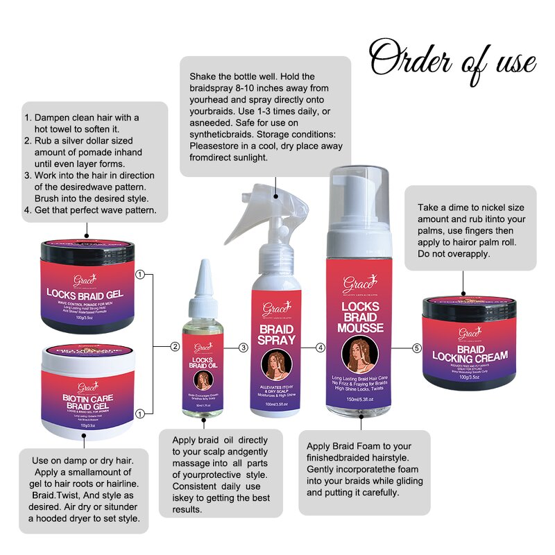 Braid Gel Edge Control - Manufacturer - Extreme Hold Anti-Frizz Shine Hair Braiding Locs Growth Oil