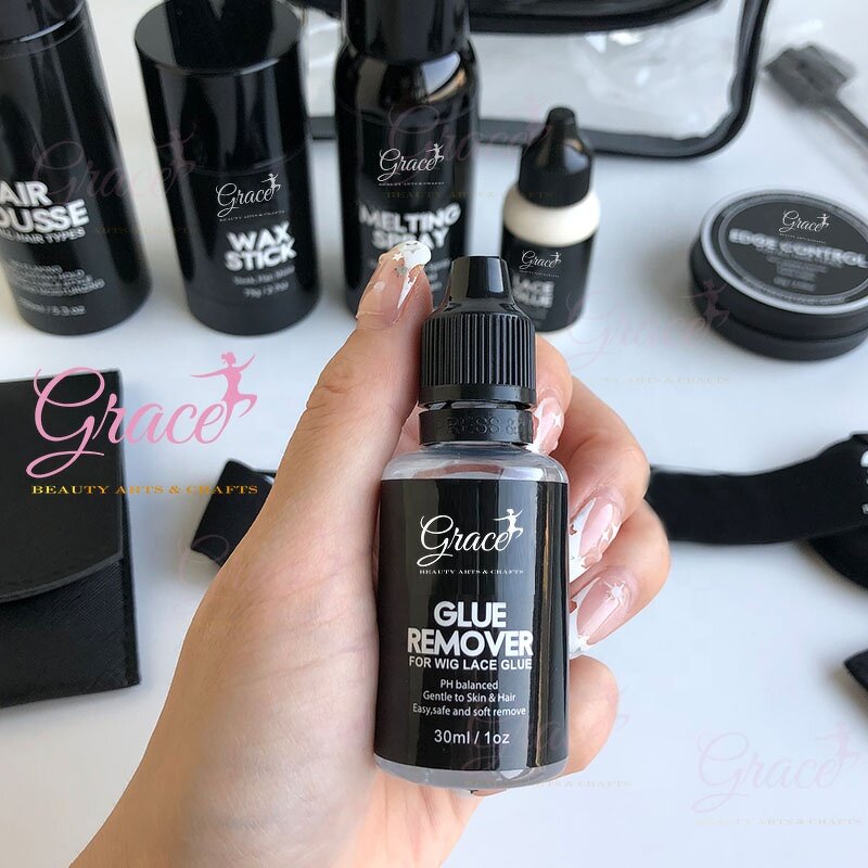 Black Lace Wig Install Kit - Manufacturer - Private Label Glue Remover Wax Stick Mousse Melting Spray