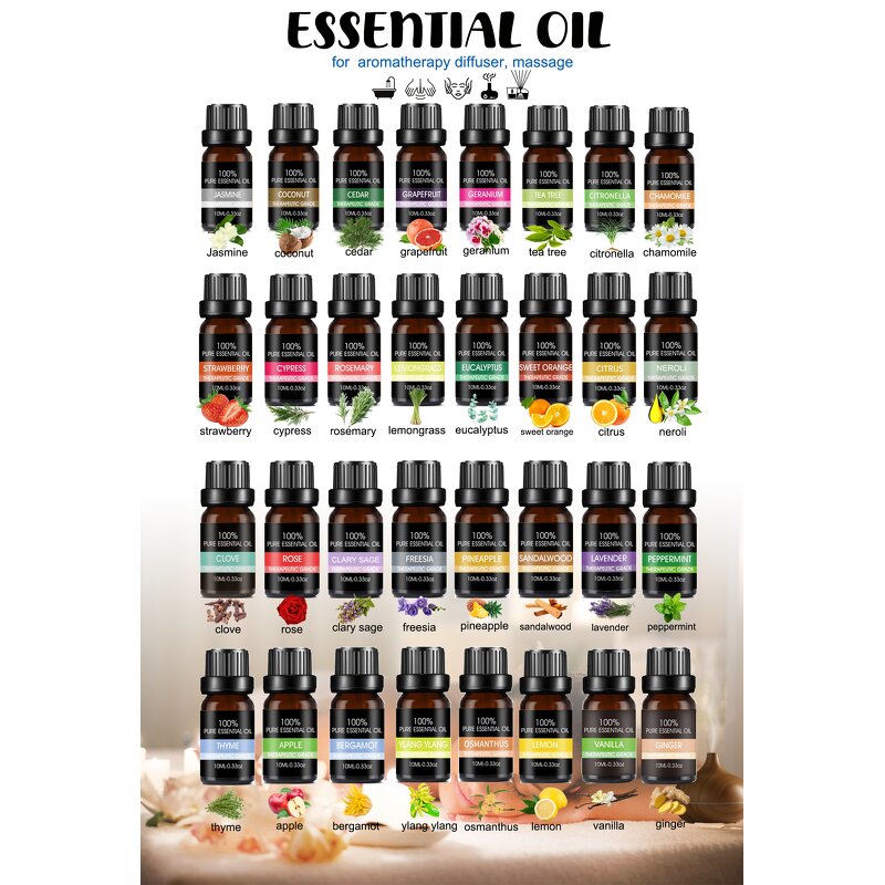 Massage Essential Oil - Manufacturer - Hot Custom 10ml Lemon Lavender Mint Orange Natural Pure