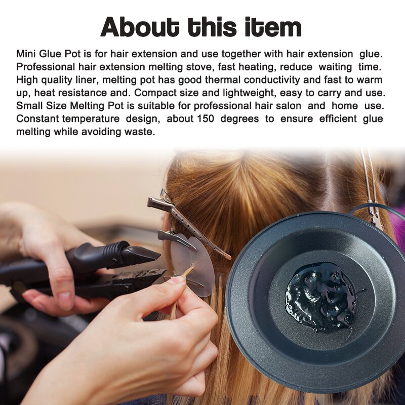 Fusion Hair Extension Hot Pot - Manufacturer - Professional 80W Keratin Glue Beads Melting Pot