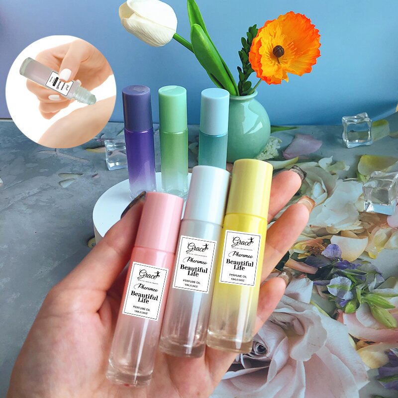 Roll-on Pheromone Perfume - Manufacturer - Custom Logo 10ml Sweet Floral Fruity Woody Ball Roller