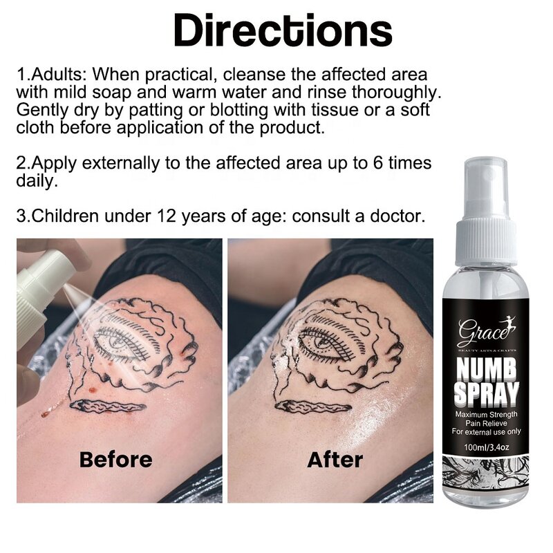 Tattoo Piercing Aftercare Spray - Manufacturer - Private Label Professional Deep Repair Anti Scar Moisture