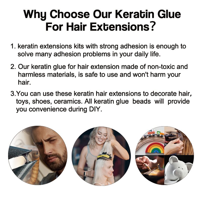 Keratin Glue Grains - Manufacturer - Private Label Italian White Black Brown Hot Melt Fusion Beads