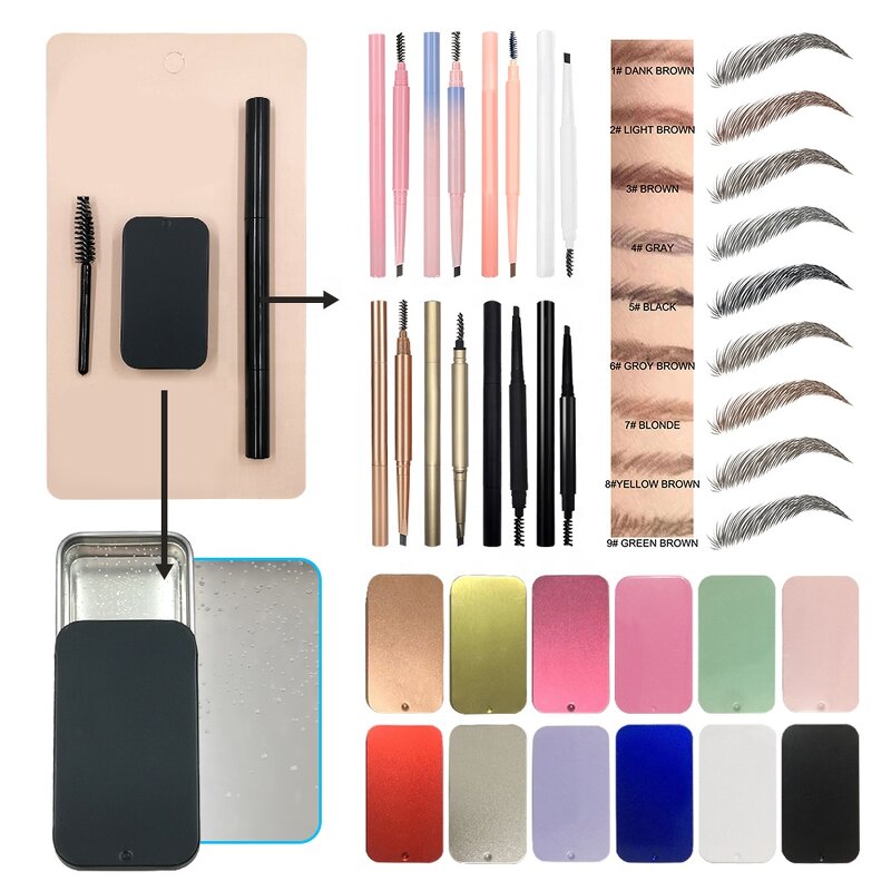 Eyebrow Styling Set - Manufacturer - 3 in 1 Waterproof Eyebrow Gel Soap Pencil Wax Set With Brush