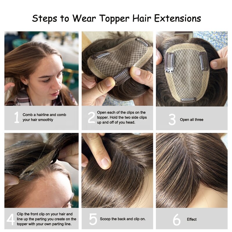 Mono Base Hair Toppers - Manufacturer - Clip in Highlight Blonde Full Cuticle Virgin Human Hair