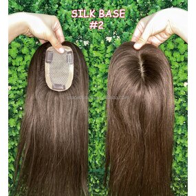 Silk Base Hair Topper - Manufacturer - Premium Virgin Human Hair Highlight Blonde With Clips