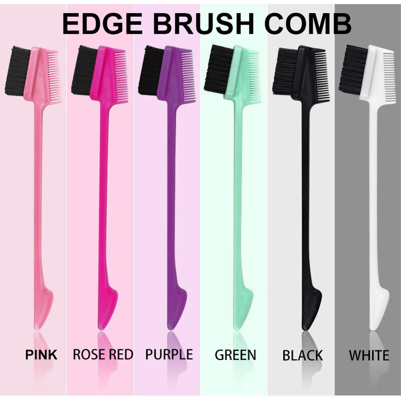 Baby Hair Edge Brush - Manufacturer - Custom Double Sided Eyebrow Rat Tail Comb Hair Styling Tools