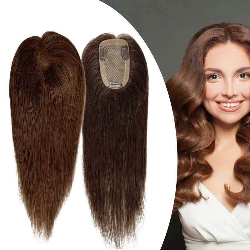 Mono Base Hair Topper - Manufacturer - Clip in Highlight Blonde Virgin Human Hair Invisible Knots