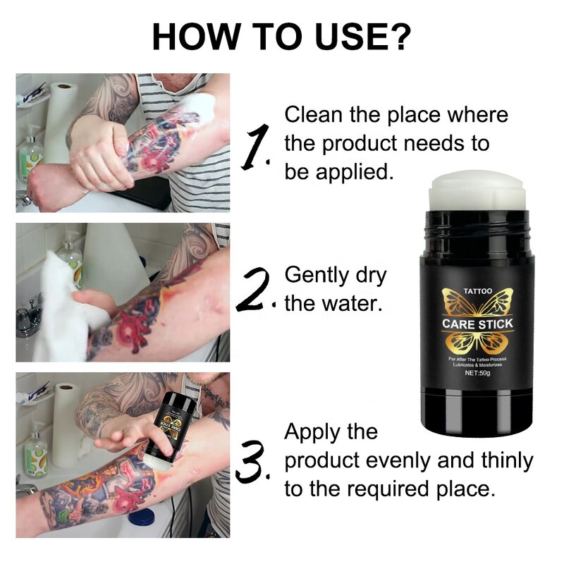 Tattoo Aftercare Ointment - Manufacturer - Custom Logo Organic Long Term Enhance Colors Brighten Balm