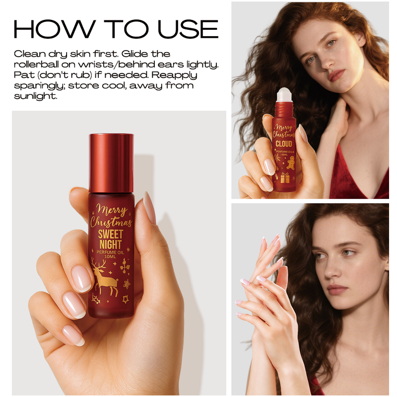 Pheromone Roller Perfume Kit - Manufacturer - Custom 4in1 Fruity Vanilla Musk Festival Gift Roll-on