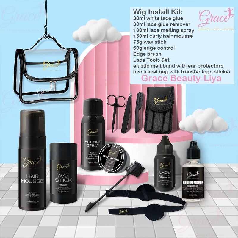 Lace Wig Install Kit - Manufacturer - New Arrival Custom Logo Glue Remover Wax Stick Mousse Spray