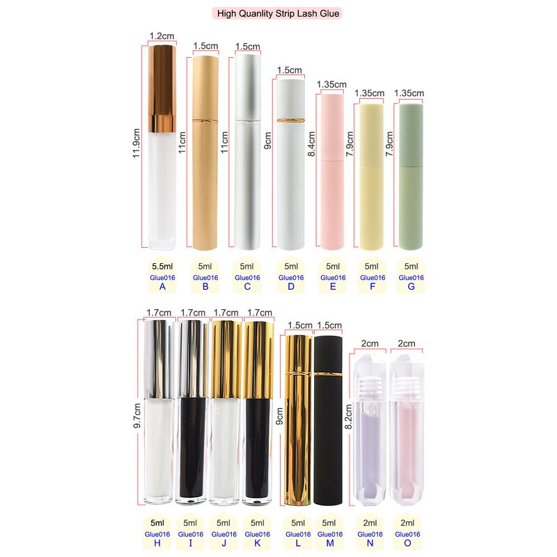 Rose Gold Eyelash Glue - Manufacturer - Custom 5.5ml Latex Free Vegan Invisible Waterproof Strong Hold