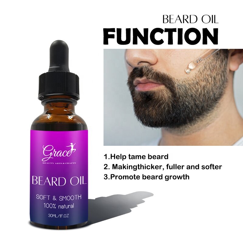 Men Beard Care Kit - Manufacturer - Custom Logo Trimming Brush Comb Balm Oil Serum Growth Set