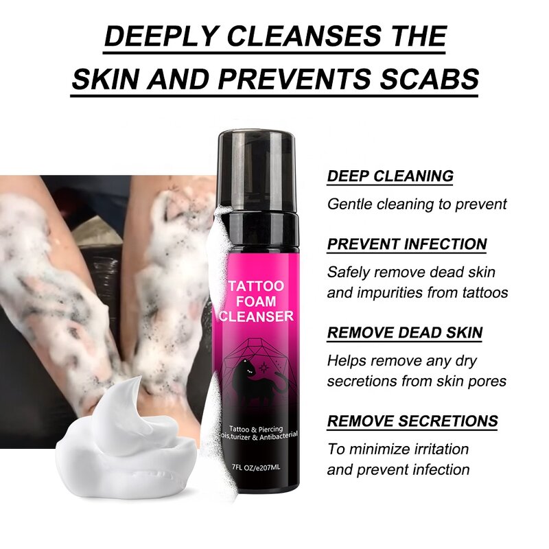 Tattoo Aftercare Kit - Manufacturer - Private Label Cleansing Foam Healing Balm Organic Tattoo Butter