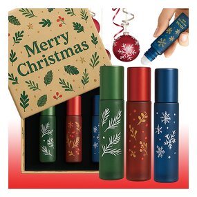 Pheromone Roller Perfume Kit - Manufacturer - Luxury 3in1 Fruity Floral Amber Festival Gift Roll-on