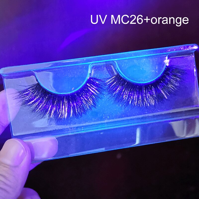 Glow in the Dark Eyelashes - Manufacturer - Mink Lashes Halloween Strip Lashes Under UV Light