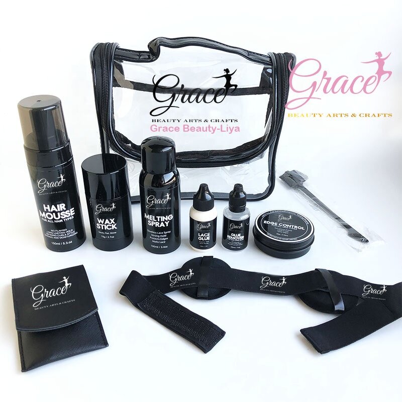 Lace Wig Install Kit - Manufacturer - New Trend Wax Stick Mousse Melting Spray Glue Remover Travel Bag