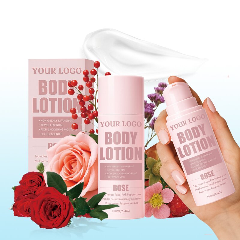 Rose Perfumed Body Lotion - Manufacturer - Wholesale Custom 100ml Rose Aroma Nourishing Moisturizing