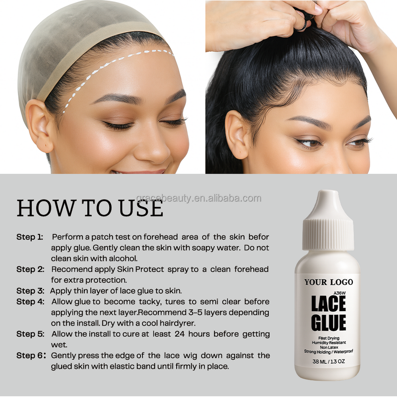 Lace Wig Adhesive Glue - Manufacturer - Waterproof Sweatproof Flawless Hold for Frontals Closure