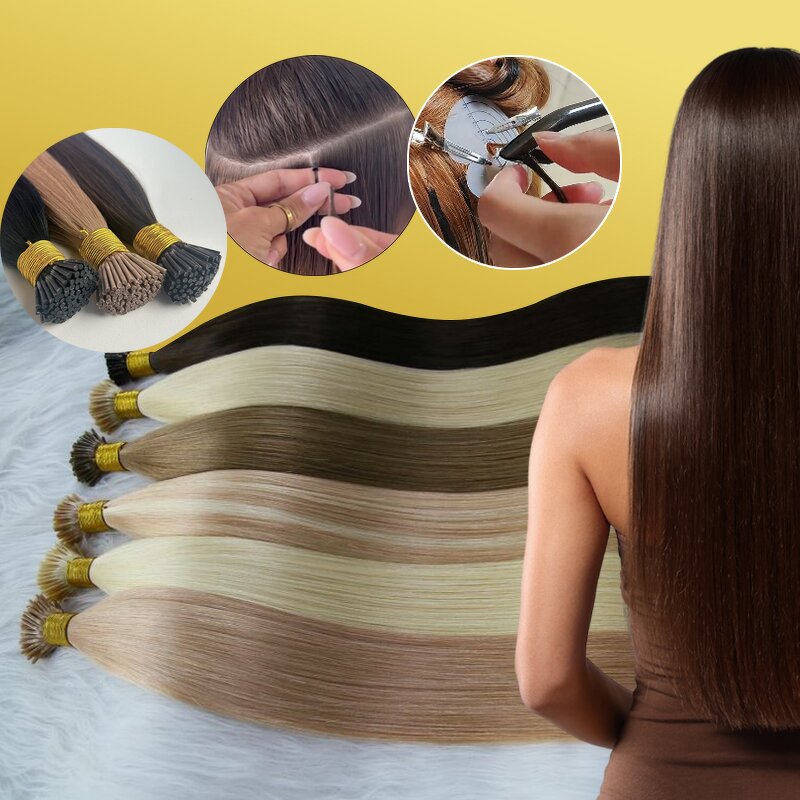 I-Tip Hair Extensions - Manufacturer - 100% Virgin Human Hair Straight Double Drawn Italian Keratin