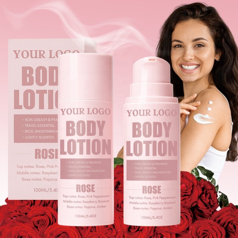 Rose Perfumed Body Cream - Manufacturer - Custom Logo 100ml Rose Aroma Refreshing Nourishing