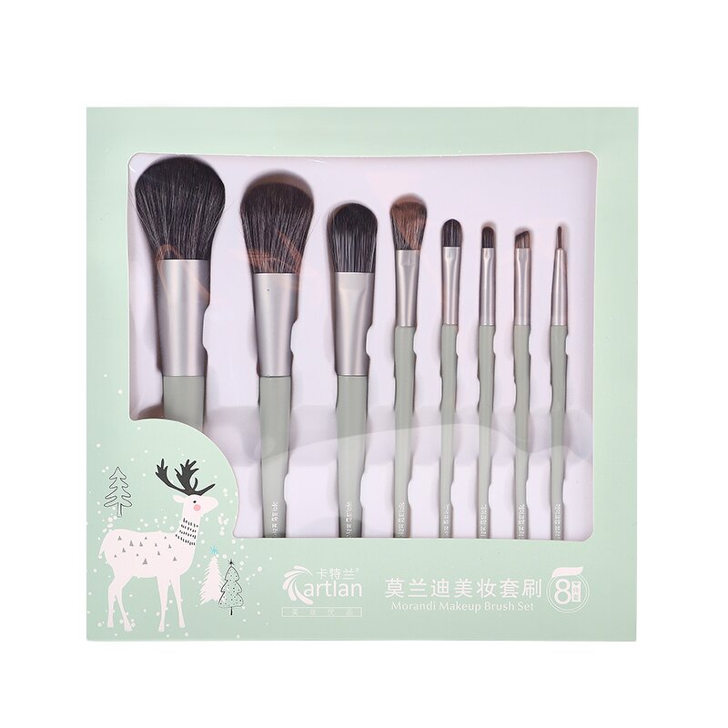 Makeup Brushes Set Manufacturer - KARTLAN Silver Luxury 9 Pieces Synthetic Vegan