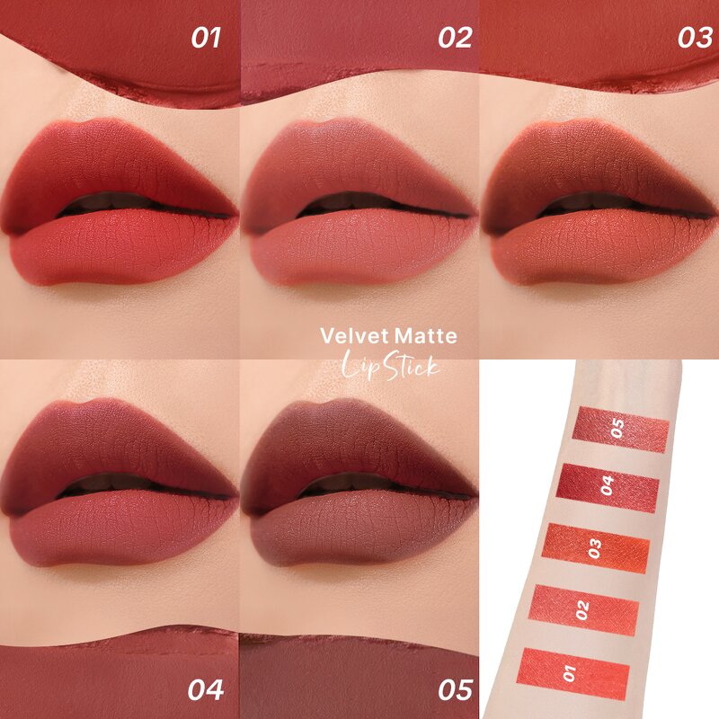 Lipstick Manufacturer - Maycheer 5 Color Waterproof Custom Matte