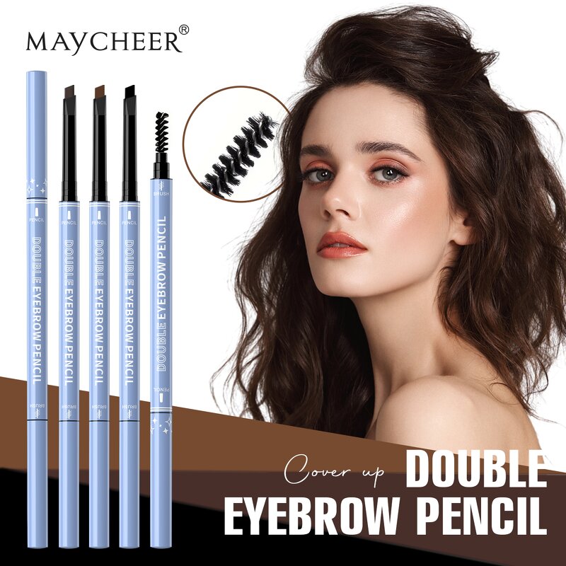 Eyebrow Pencil Manufacturer - Maycheer Double Head Long Lasting Waterproof 2 in 1
