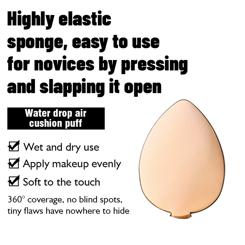 Makeup Sponge Manufacturer - ASHAN MEIKO Water Drop Air Cushion Puff Beauty Tool