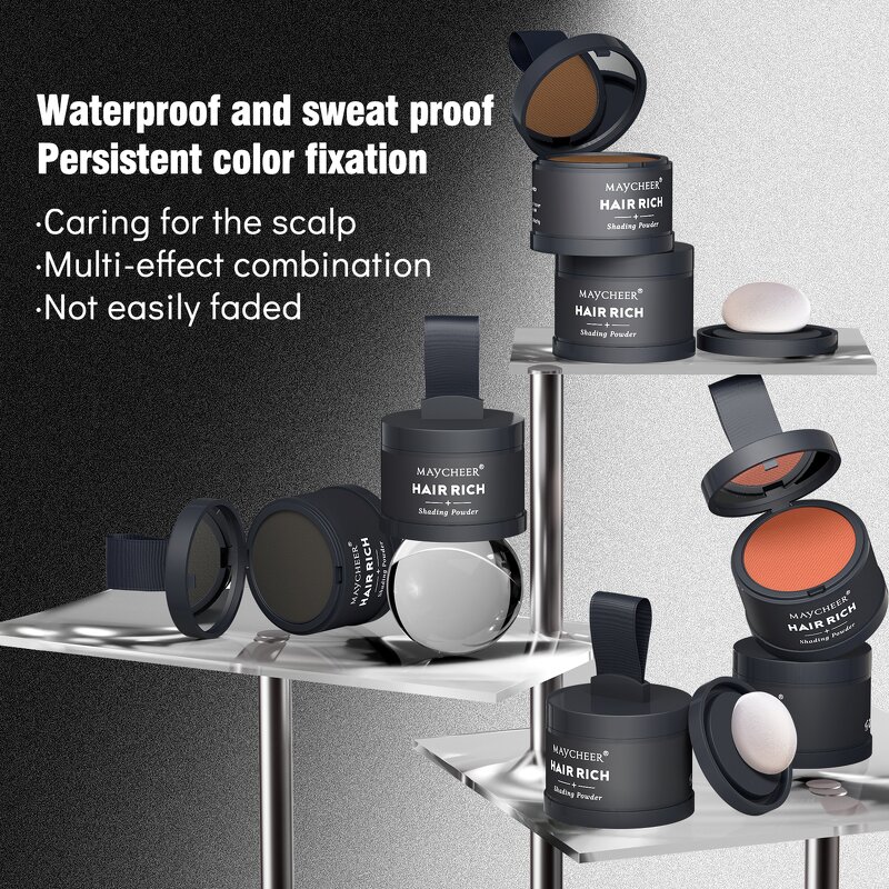 Hairline Powder Compact Manufacturer - Maycheer with Puff & Mirror 30 Color Natural