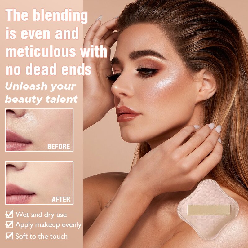 Makeup Sponge Manufacturer - ASHAN MEIKO Four Leaf Clover Air Cushion Dry & Wet