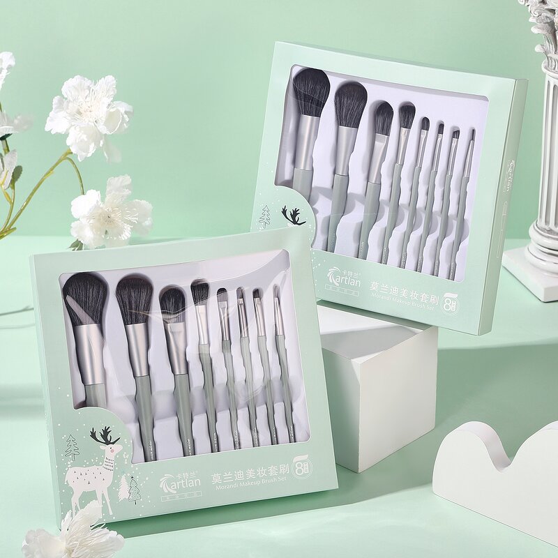 Makeup Brushes Set Manufacturer - KARTLAN Silver Luxury 9 Pieces Synthetic Vegan