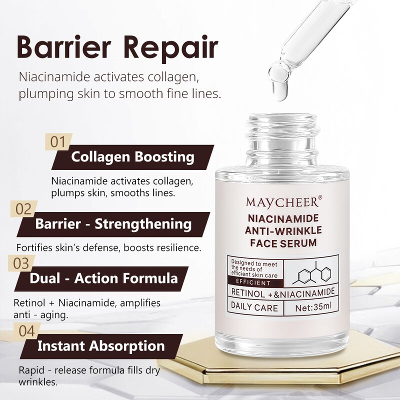 Face Essence Manufacturer - Maycheer 35ml Organic Glycerin Anti-aging Anti-wrinkle