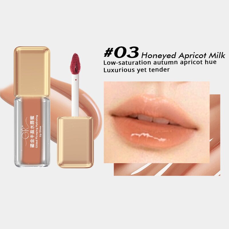Lip Oil Manufacturer - GR 3 Color Moisturizing Plumper Hydrating Lip Pumping Gloss