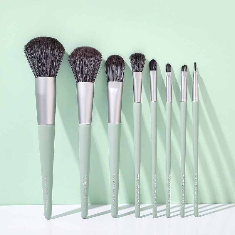 Makeup Brushes Set Manufacturer - KARTLAN Silver Luxury 9 Pieces Synthetic Vegan