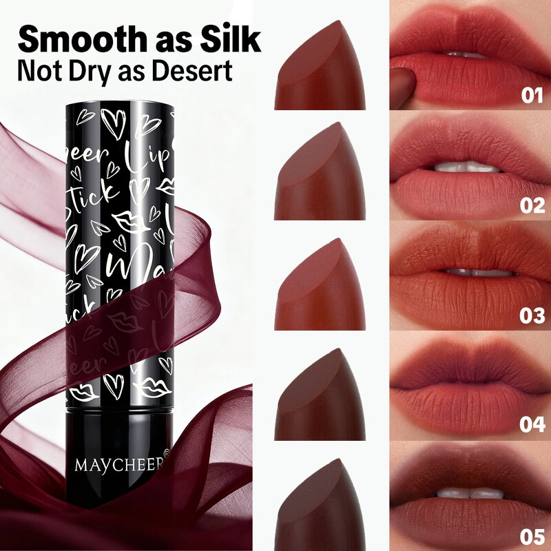 Lipstick Manufacturer - Maycheer 5 Color Waterproof Custom Matte