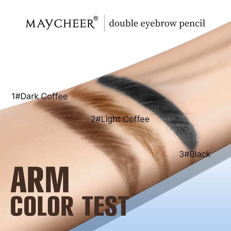 Eyebrow Pencil Manufacturer - Maycheer 3 Color Slim Double Head with Brush