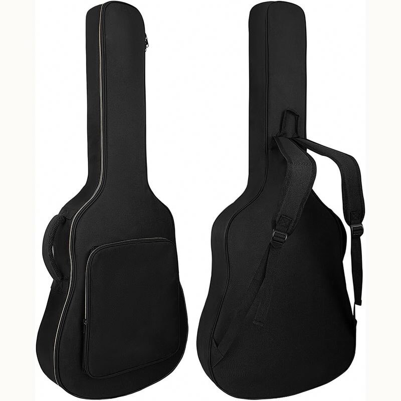 Guitar Gig Bag - Manufacturer - Free Sample Thick Padding Waterproof Adjustable Strap Black Back Hanger