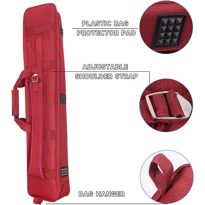 Billiard Cue Case - Manufacturer - Free Sample Custom Logo Waterproof 1 Butt 2 Shafts 3 Holes