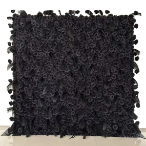 Black Artificial Flower Wall Manufacturer OEM ODM Services