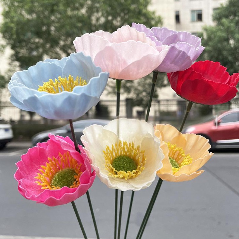 Flaming Poppy Soap Flower Manufacturer Office Gift