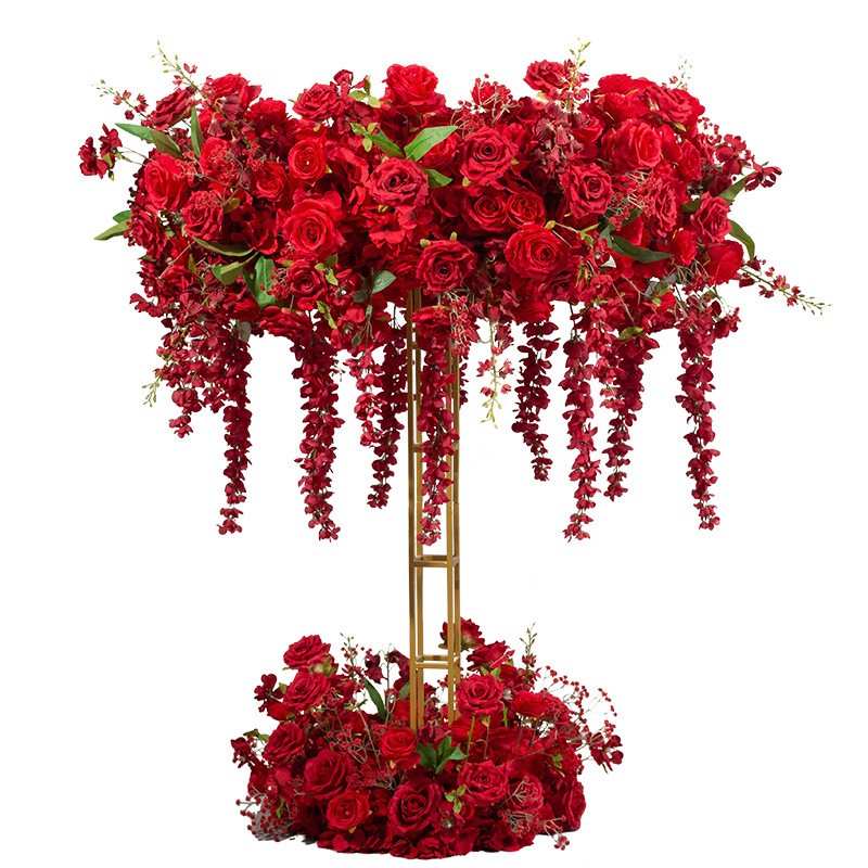 Red Ferris Wheel Flower Factory Event Decoration