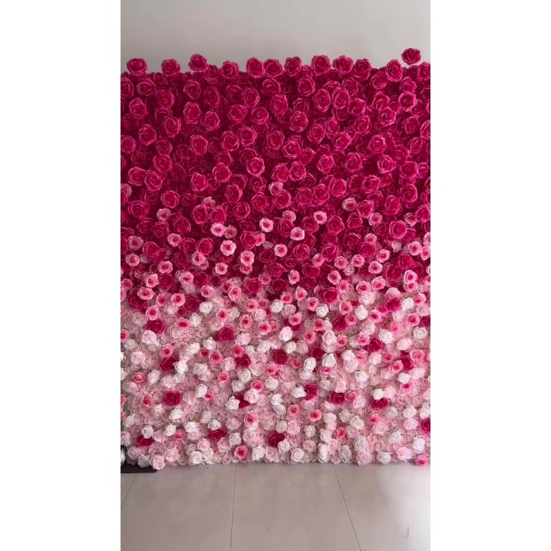 Source Supplier Gradient Artificial Flower Wall Wedding Props